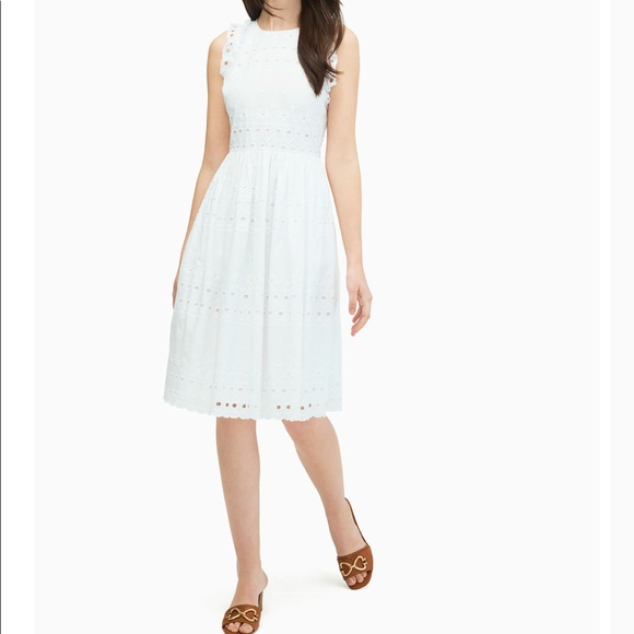 NEW Kate Spade Eyelet Ruffle Daisy dress $299 NWT - Picture 3 of 6